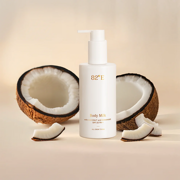 82°E By Deepika Padukone Body Milk Cream, SPF 20 PA++ with Coconut and Ceramides