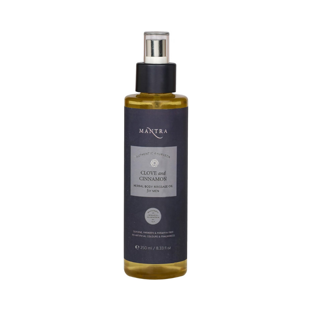 Mantra Herbal Clove & Cinnamon Herbal Body Massage Oil For Men