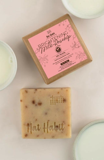 Nat Habit Cold Processed Brightening Milk-Rosehip Soap