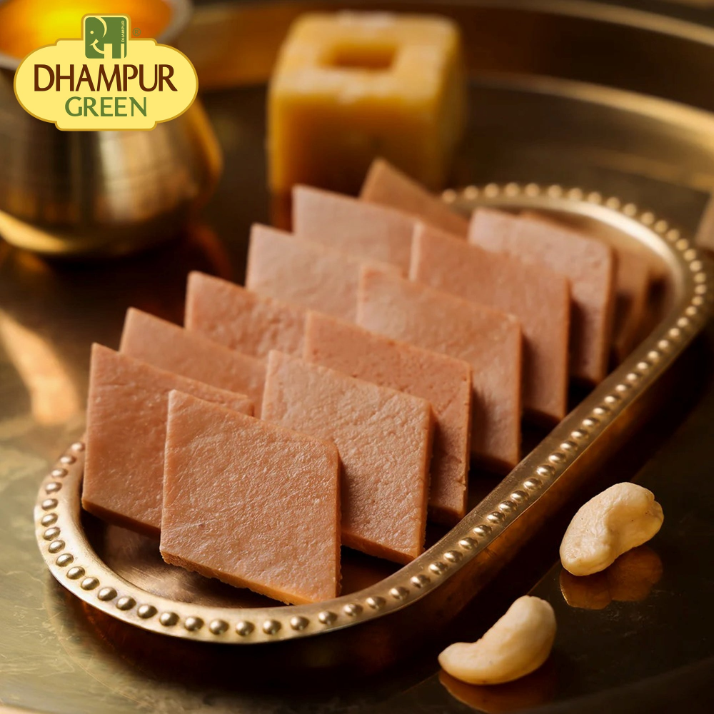 Dhampur Green Gur Kaju Katli