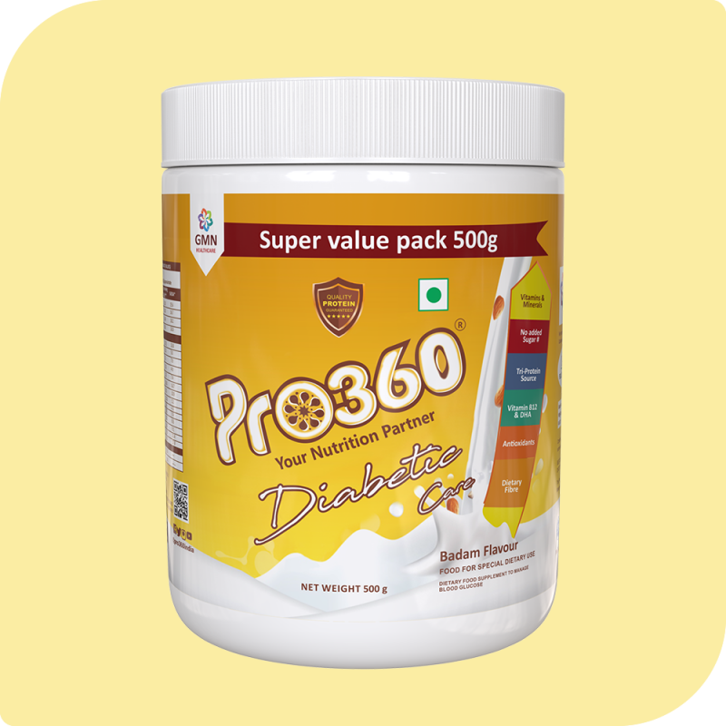 Pro360 Diabetic Care Protein Powder - Badam Flavour