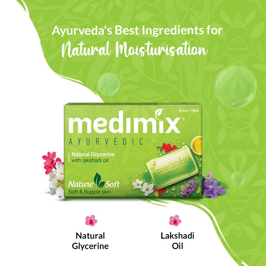 Medimix Ayurvedic Natural Glycerine Bathing Soap with Lakshadi Oil