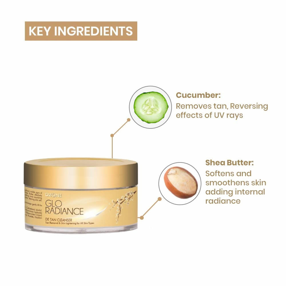 Ozone Glo Radiance De Tan Removal Facial Cleanser With Cucumber & Shea Butter