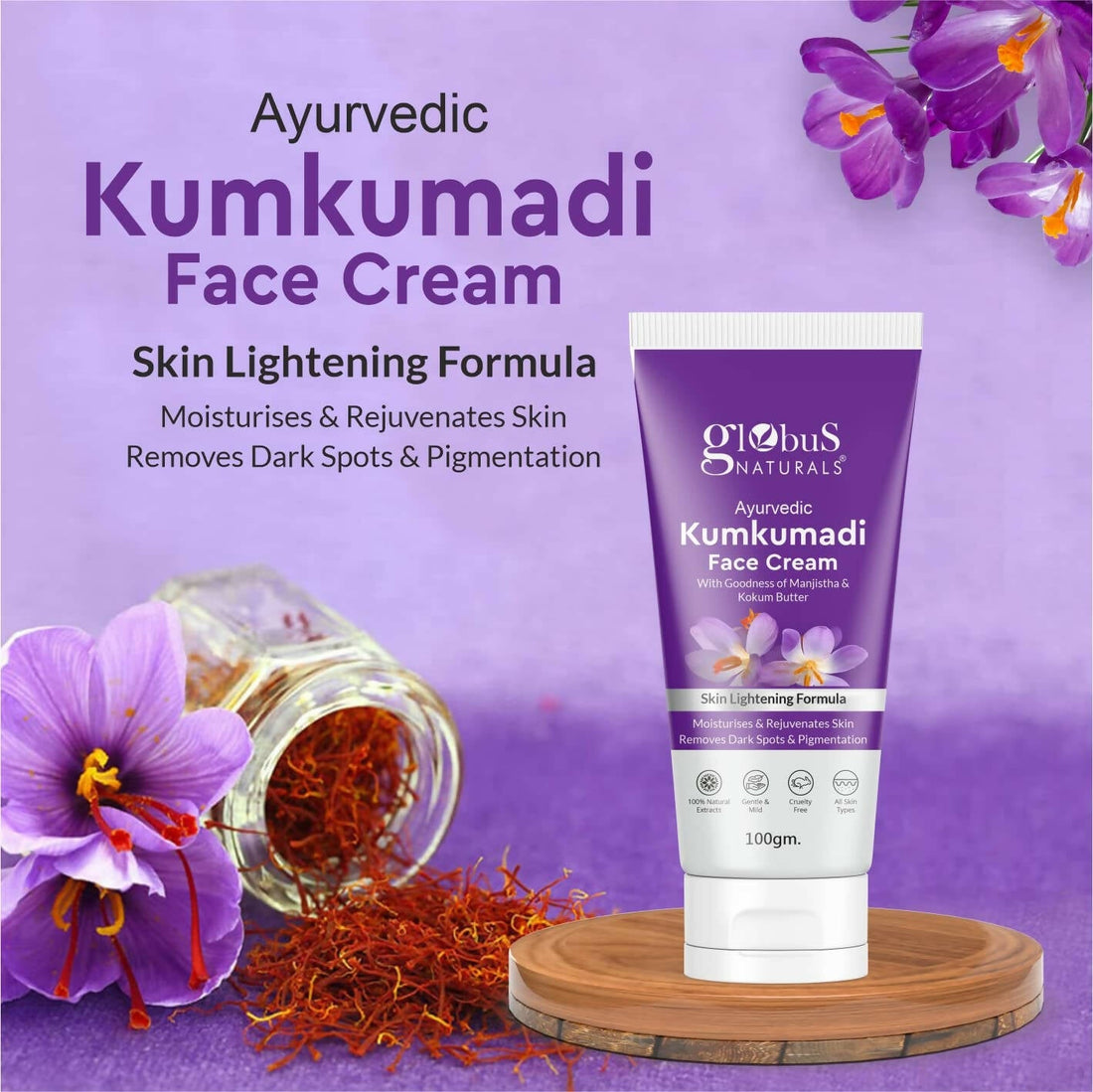Globus Naturals Ayurvedic Kumkumadi Skin Lightening Face Cream