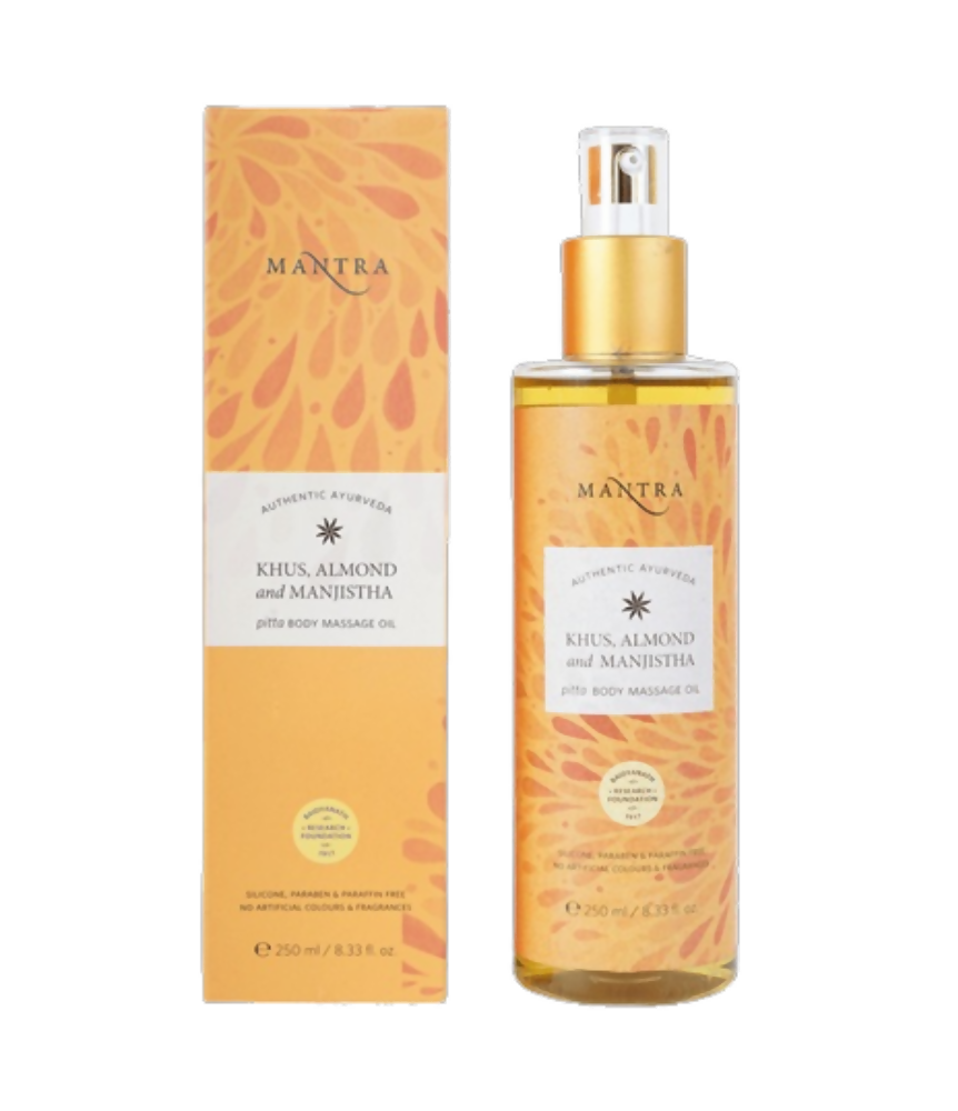Mantra Herbal Khus, Almond and Manjistha Pitta Body Massage Oil
