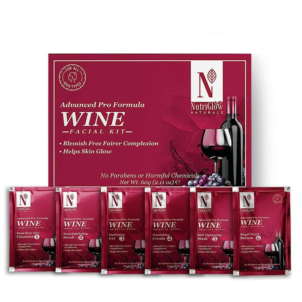 NutriGlow NATURAL'S Advanced Pro Formula Wine Facial Cleanup Kit
