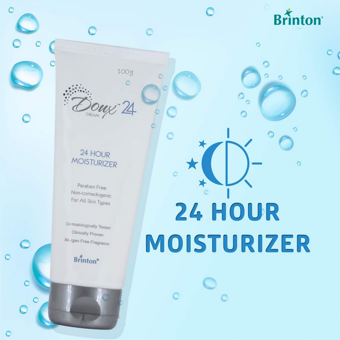 Brinton Doux 24-Hour Moisturizer Cream, For All Skin Types