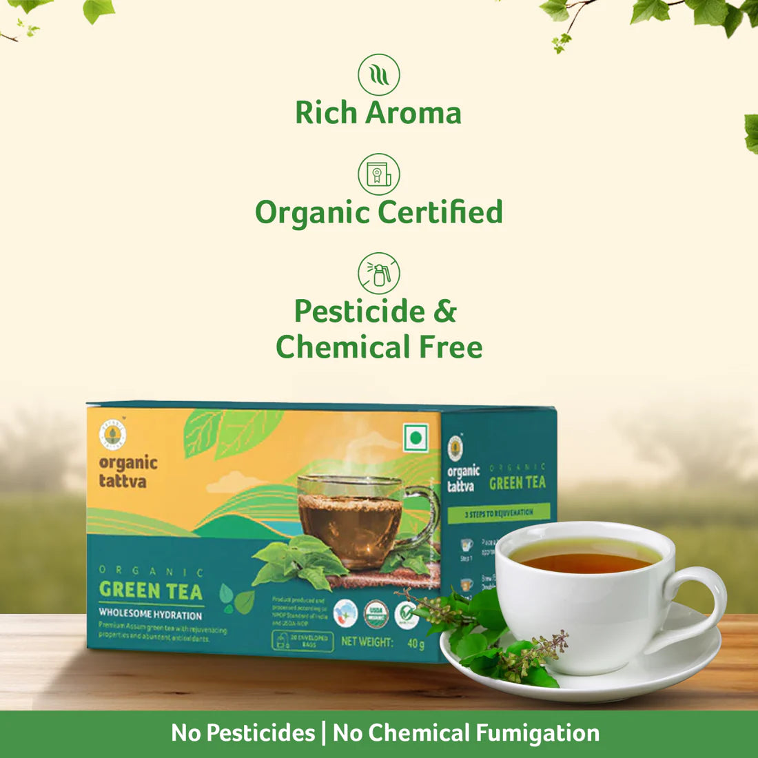 Organic Tattva Green Tea Bags