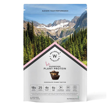 Wellbeing Nutrition Her Superfood Plant Protein | Vegan Protein - Chocolate Peanut Butter