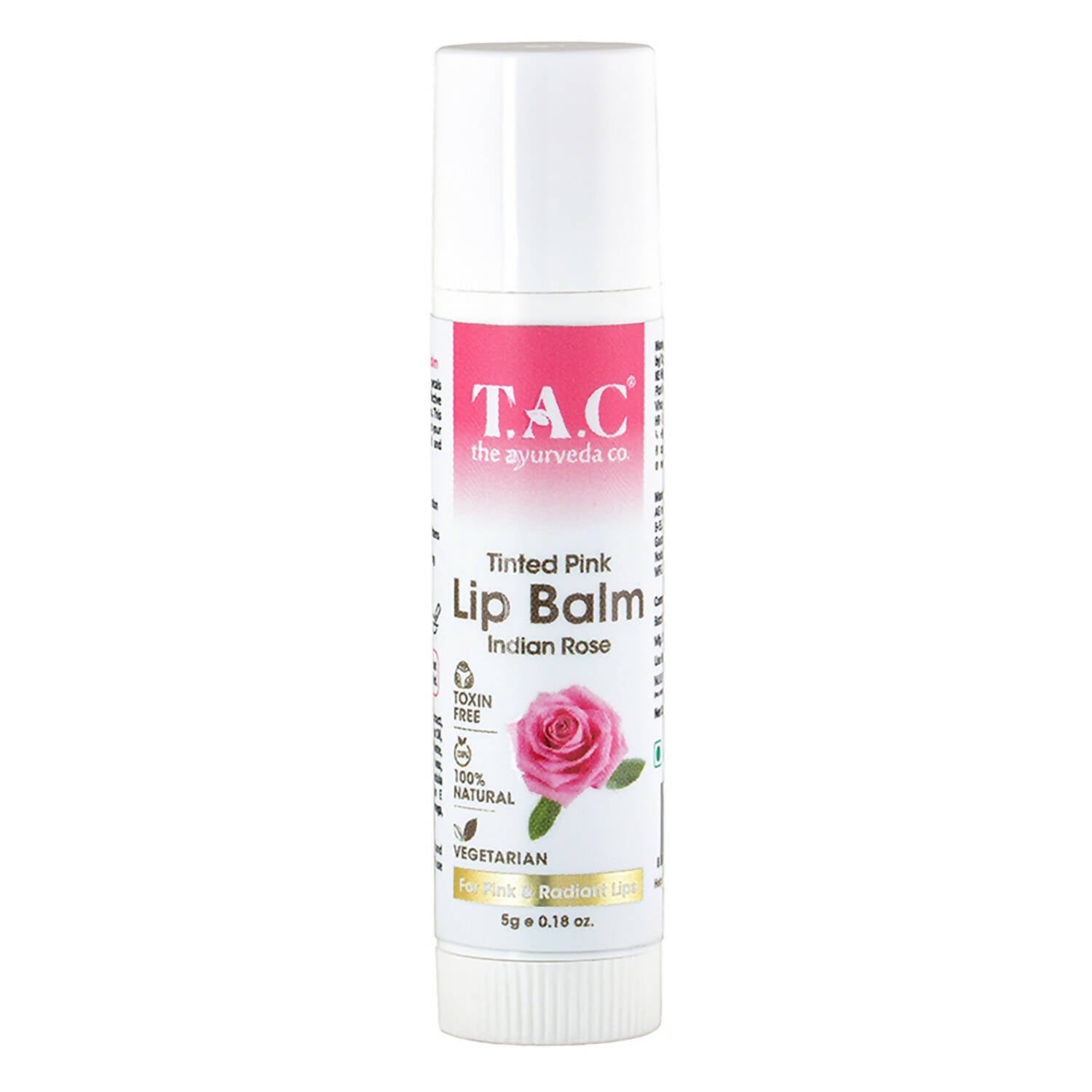 TAC - The Ayurveda Co. Tinted Indian Rose Vegan Lip Balm