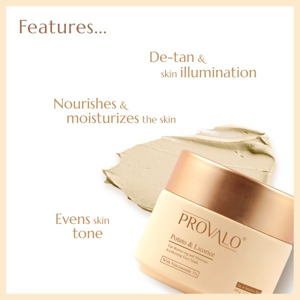 Provalo Potato & Licorice Tan Removing and Moisture Awakening Face Mask