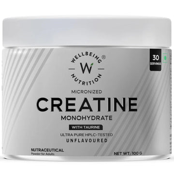 Wellbeing Nutrition Creatine Monohydrate | 300mg Taurine | Unflavoured