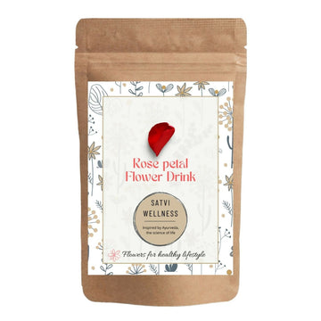 Satvi Wellness Rose petal flower Tea | Rose petal tea | Rose flower drink mix