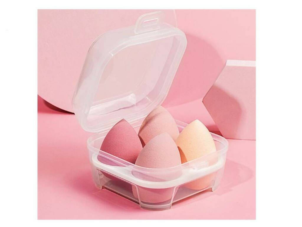 Favon Pack of 4 Professional Makeup Sponges with Storage Box