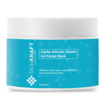SkinKraft Alpha Arbutin Gelam On Facial Mask