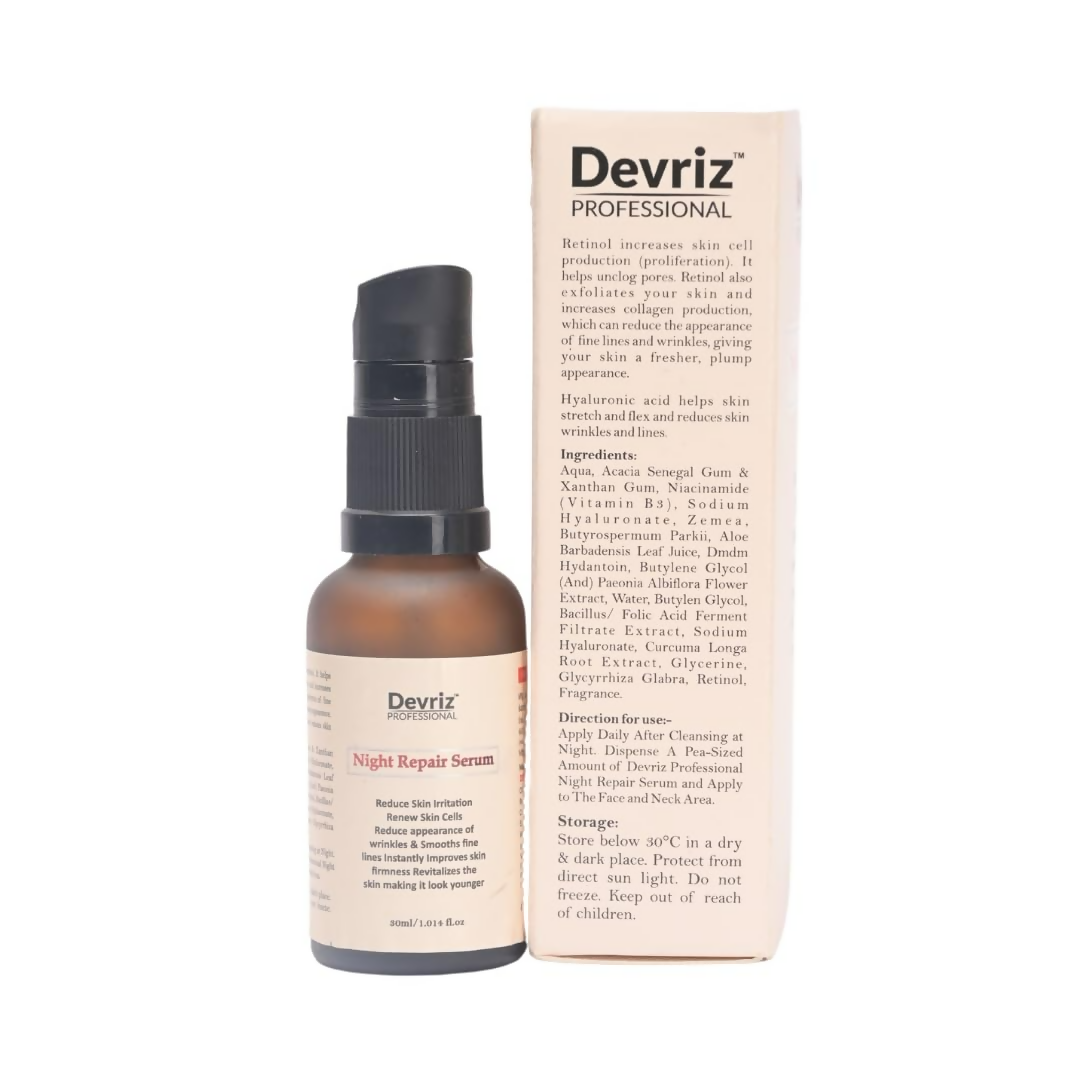 Devriz Professional Skin Night Serum For Dark Spots Uneven Skin Tone