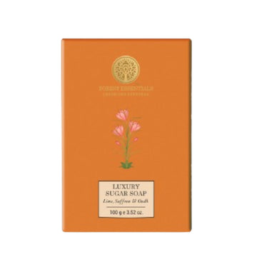Forest Essentials Luxury Sugar Soap Lime Saffron & Oudh