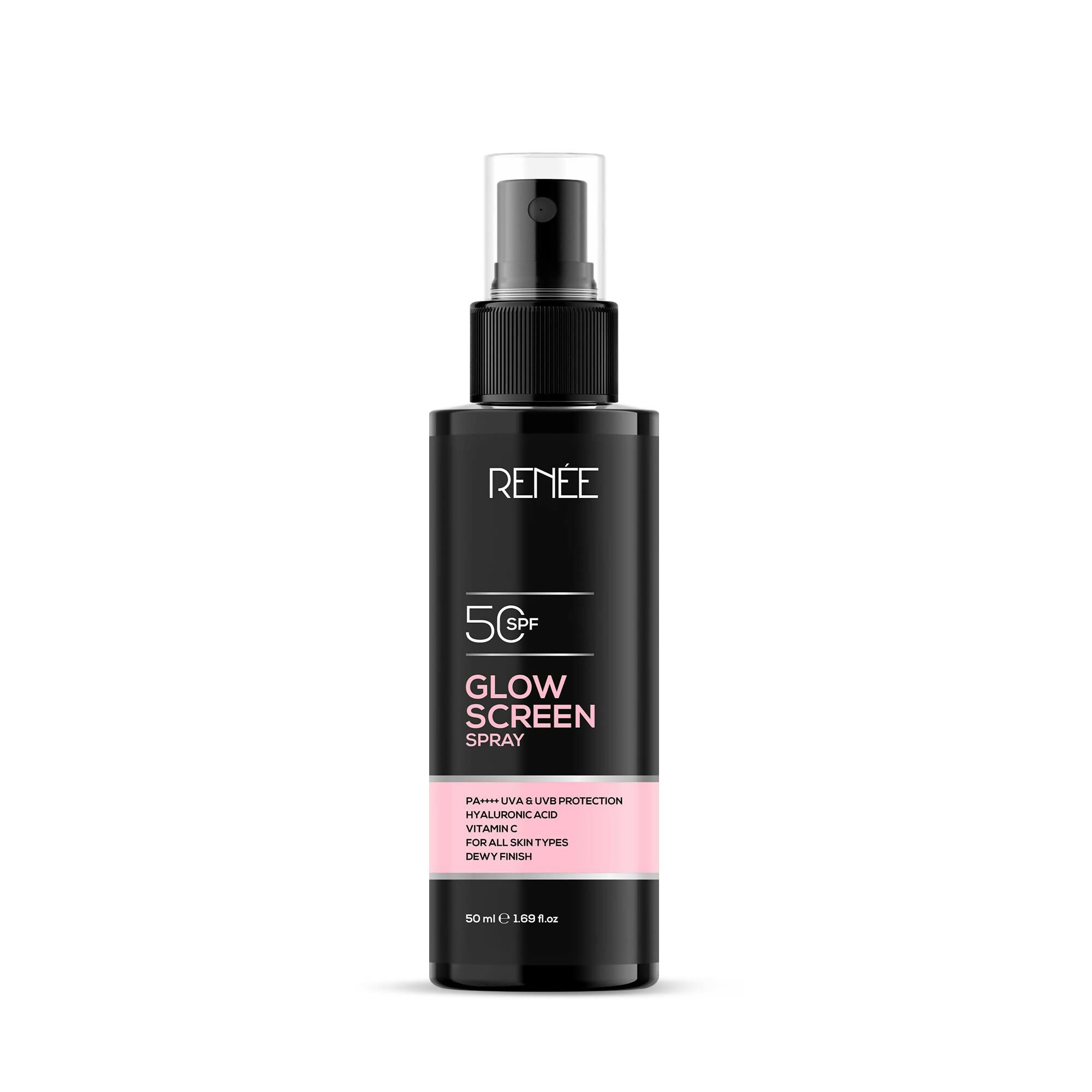 Renee Glowscreen Spf 50 Sunscreen Spray PA++++ Lightweight, Non Greasy & Quick Absorbing