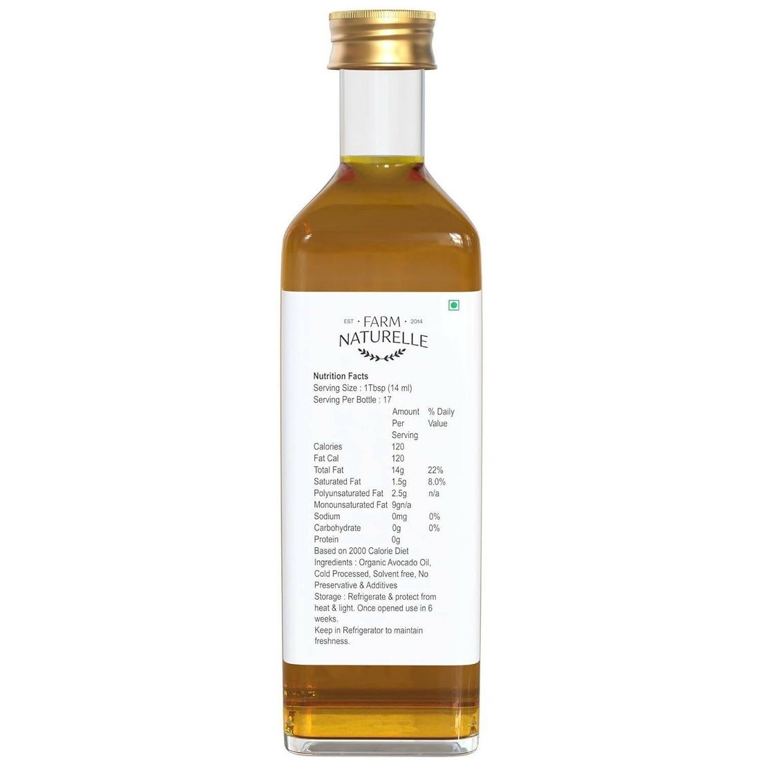 Farm Naturelle 100% Pure Extra Virgin Avocado Oil