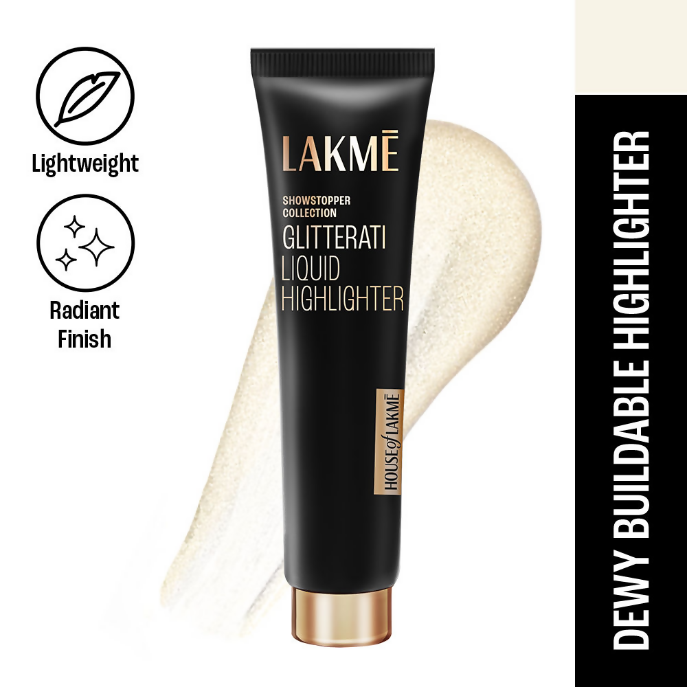 Lakme Glitterati Liquid Highlighter For Dewy Makeup Look - Ivory