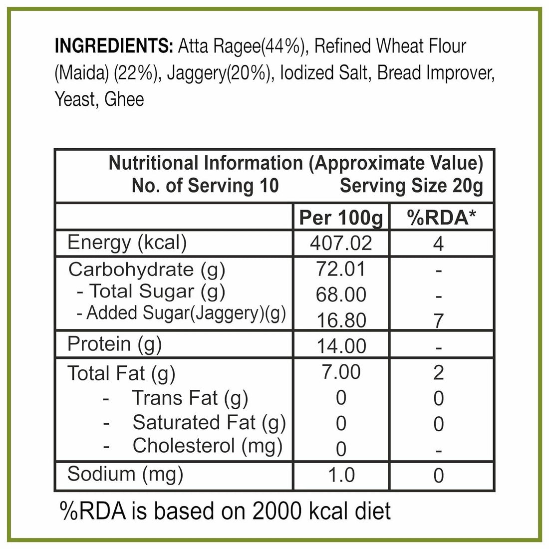 Dhampur Green Gur Ragi Rusk