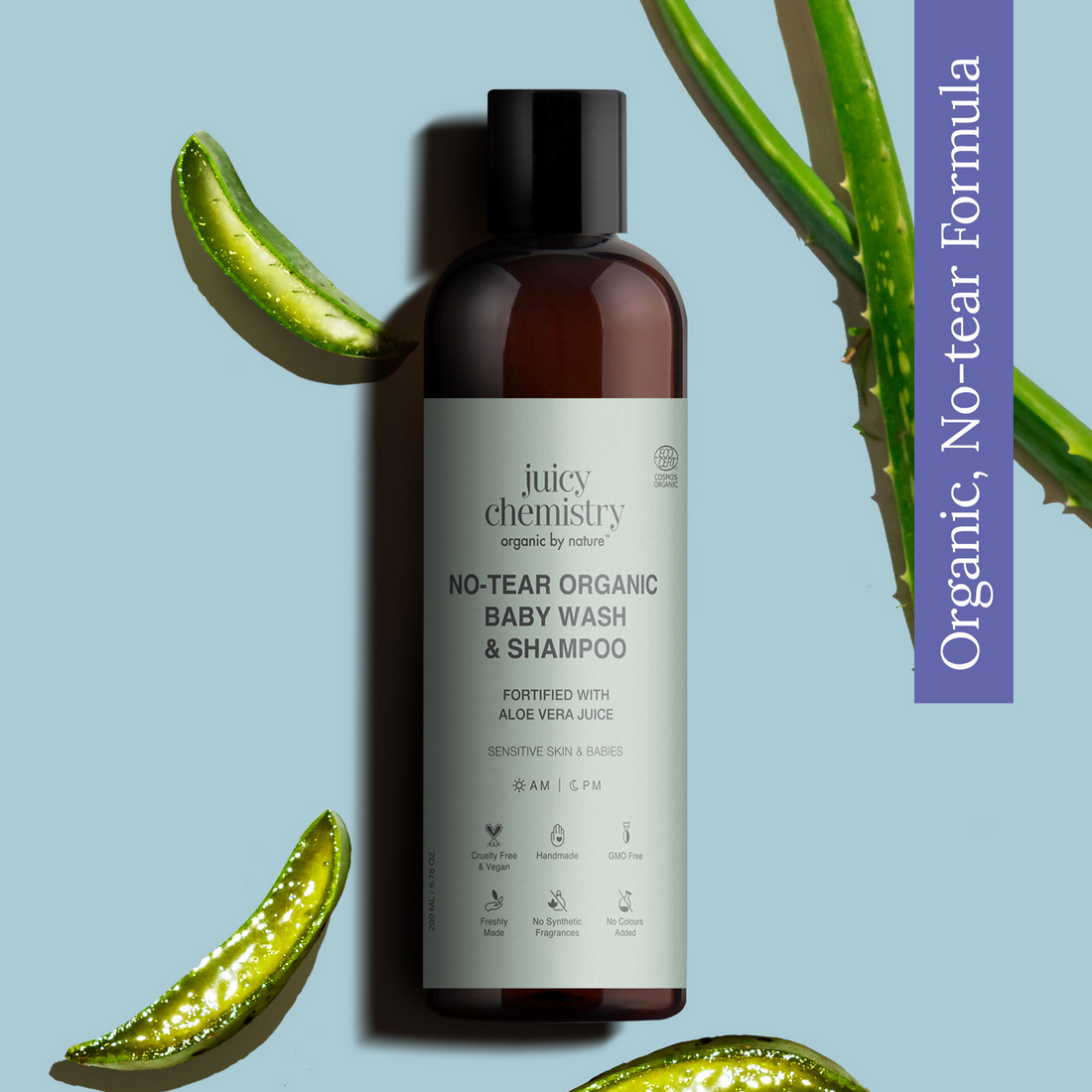 Juicy Chemistry No-Tear Organic Baby Wash & Shampoo