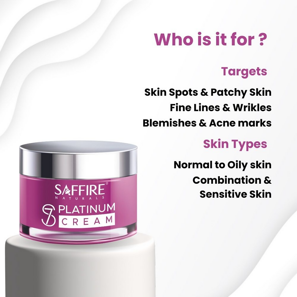 Saffire Naturals S7 Platinum Cream For Sun Protection & Glowing Skin
