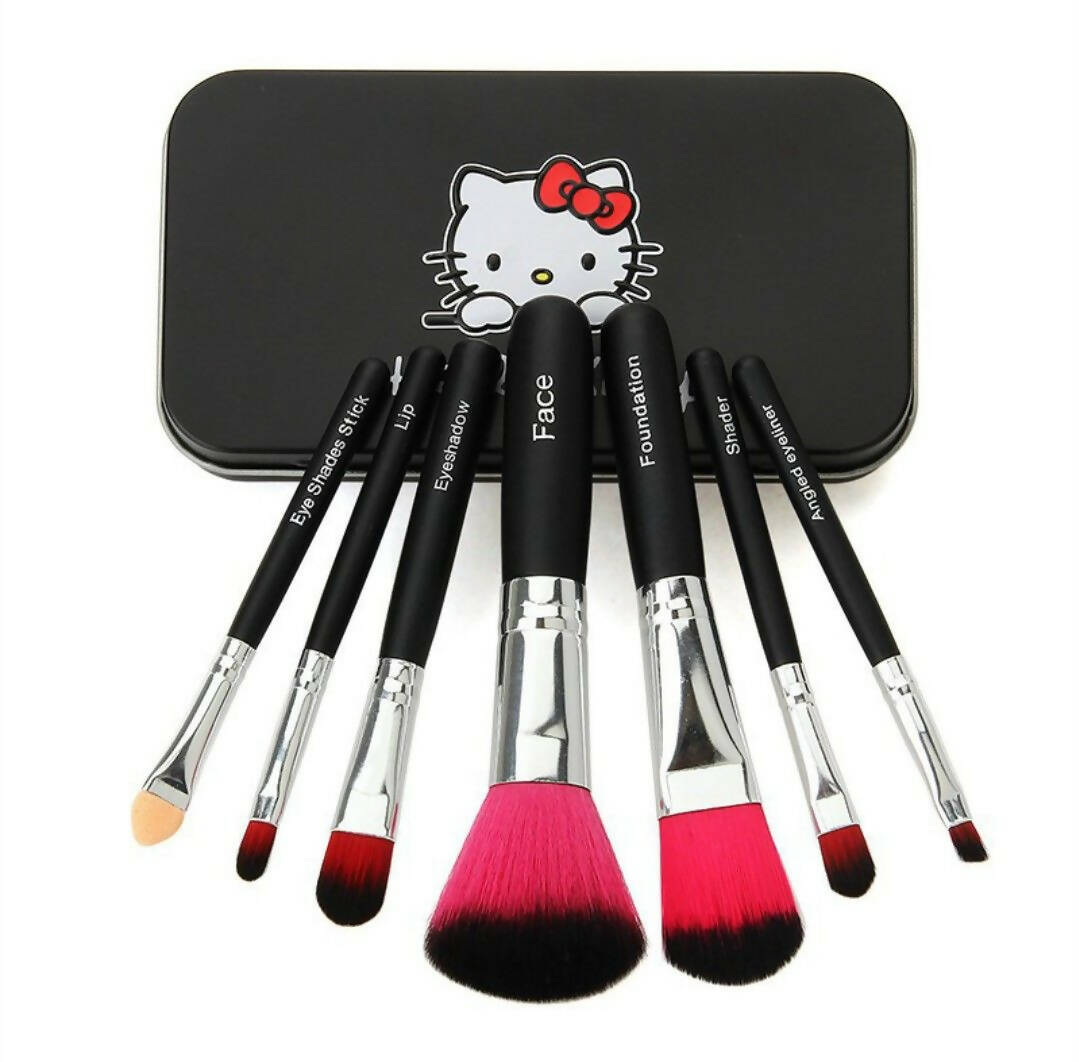 Favon Pack of 7 Hello Kitty Professional Makeup Brushes with Case