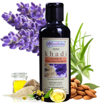 Khadi Rishikesh Herbal Lavender & Ylang Ylang Massage Oil For Full Body
