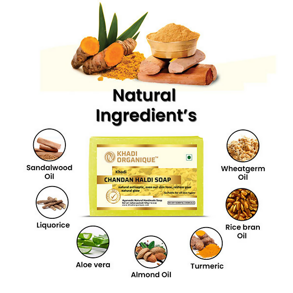 Khadi Organique Chandan Haldi Soap