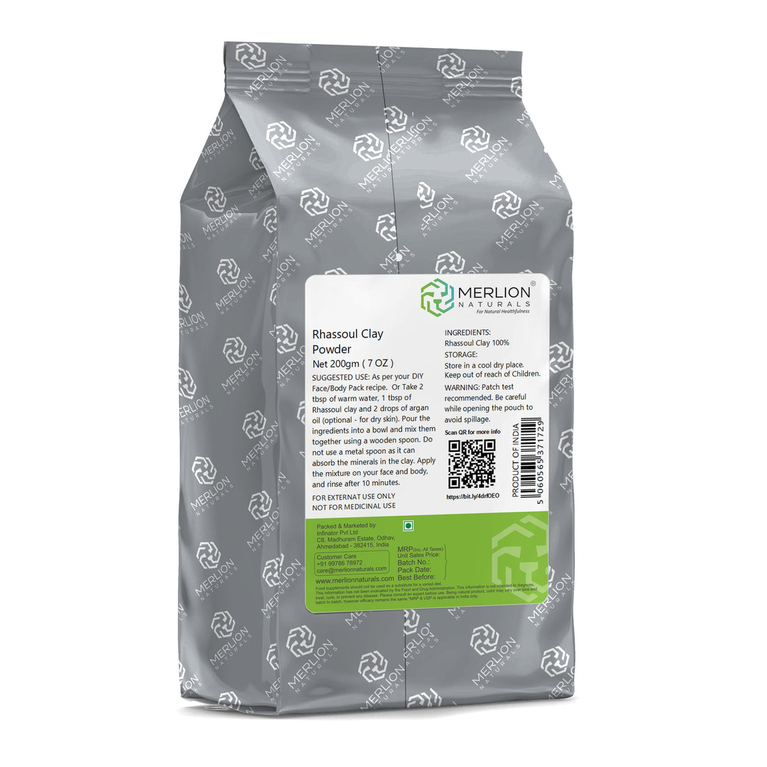 Merlion Naturals Rhassoul Brown Clay Powder