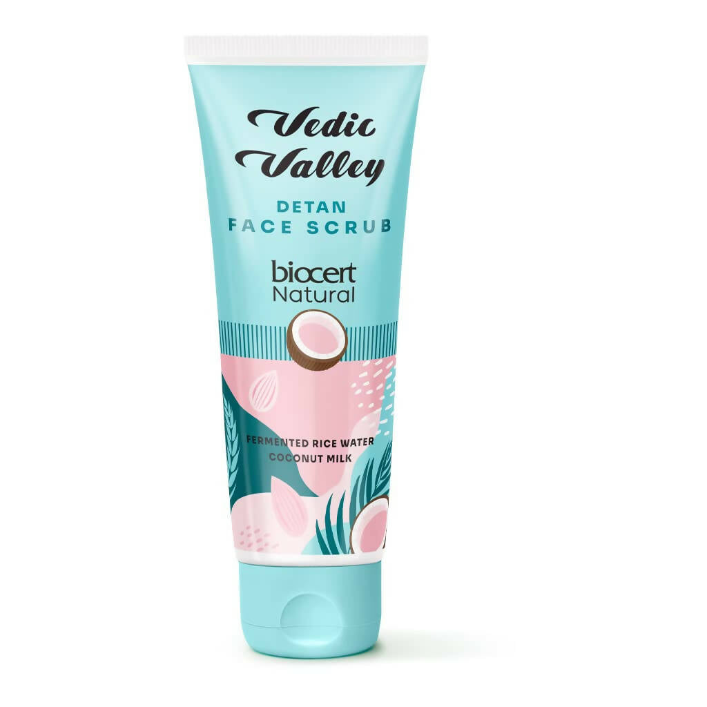 Vedic Valley Detan Face Scrub With Rice Water & Coconut Milk