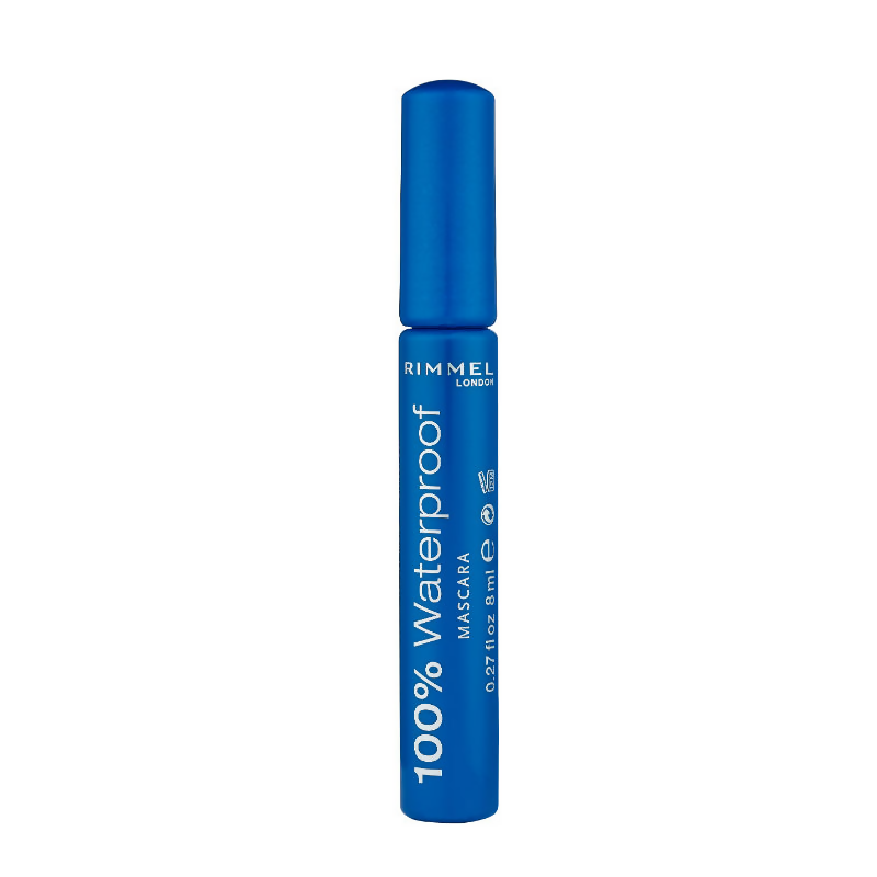 Rimmel London 100% Waterproof Mascara - Black Black