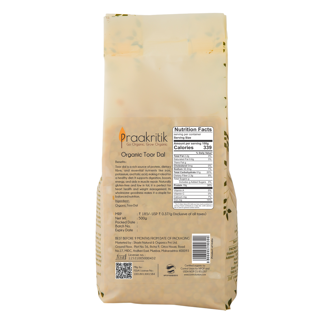 Praakritik Organic Tuvar Dal