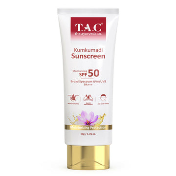 TAC - The Ayurveda Co. Kumkumadi Sunscreen Ultra Light SPF 50 with UVA/UVB PA+++