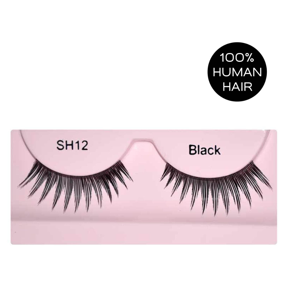 Glamgals Hollywood-U.S.A Stylish Black Soft Thick Reusable False Eye Lashes For Women