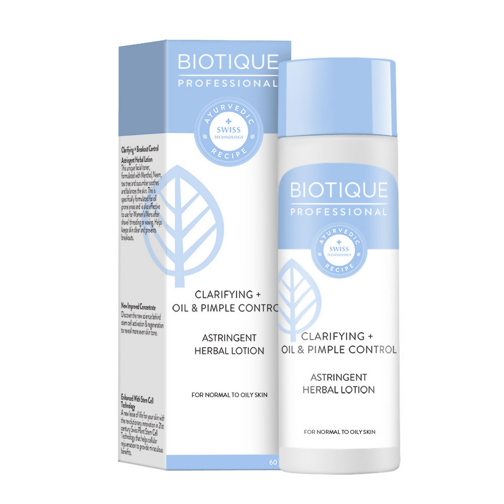 Biotique Professional Clarifying + Oil & Pimple Control Astringent Herbal Lotion
