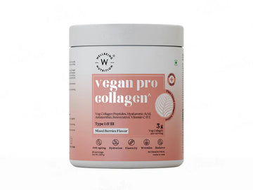 Wellbeing Nutrition Vegan Pro Collagen Powder with Vitamin C  - Mixed Berries - Improves Skin Hydration, Texture & Evens Skin Tone