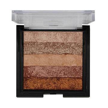 Fashion Colour Shimmer Brick & Blusher 2 in 1 Glow Bronzer Powder-Shade 02 (Medium To Dark)