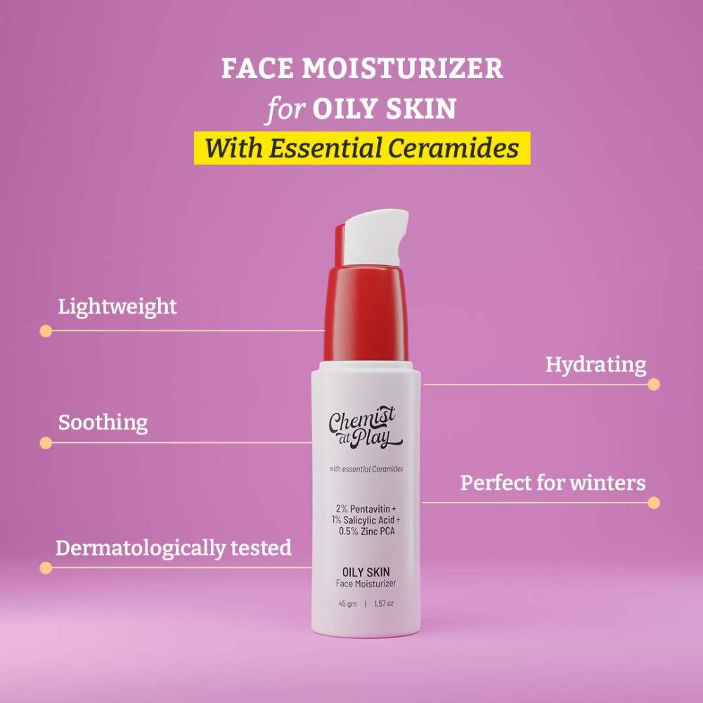Chemist At Play Oily Skin Face Moisturizer, Hydrates & Controls Excess Sebum Production, Repairs the Skin