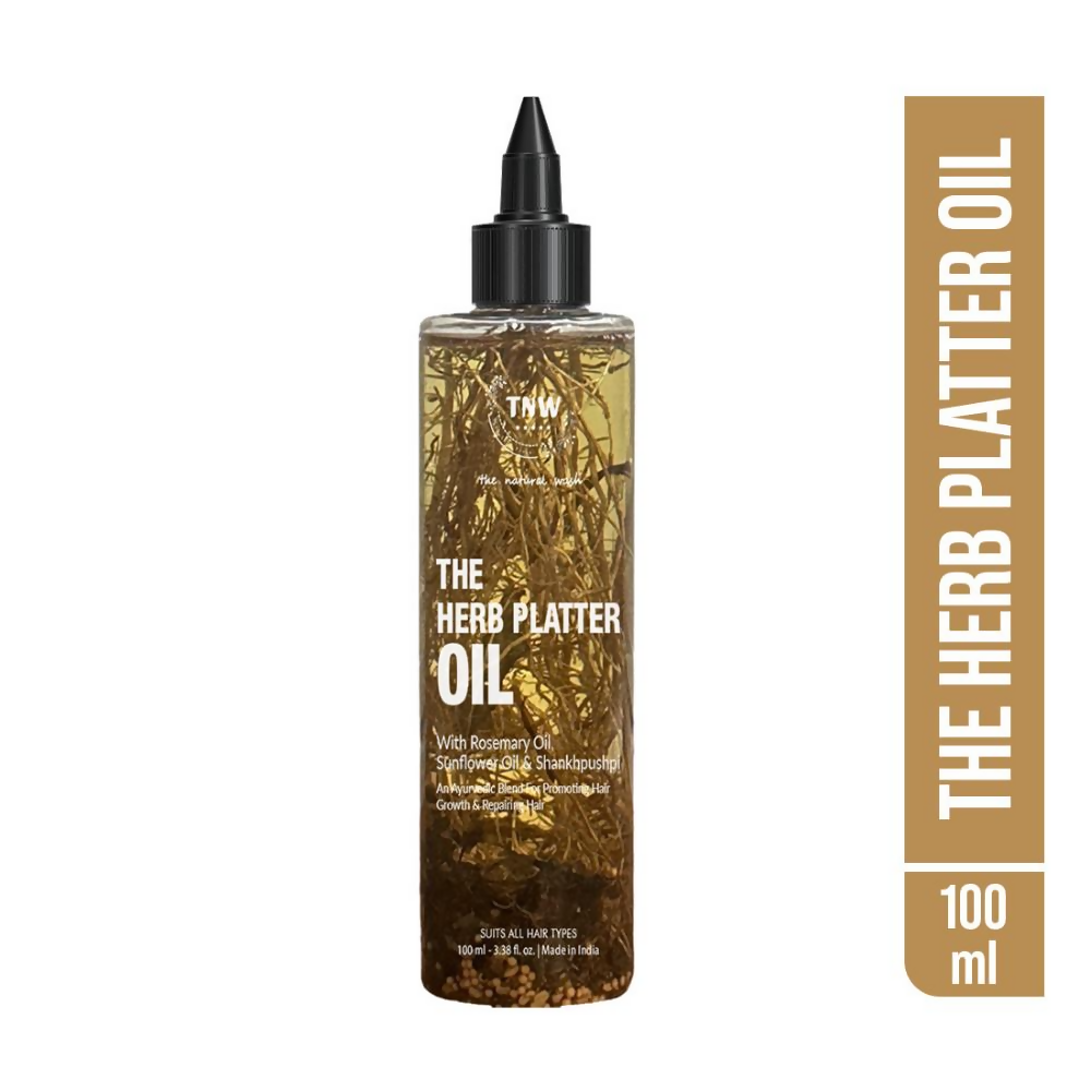 The Natural Wash Herb Platter Oil With Shankpushpi & Methi Seeds For Healthy & Strong Hair