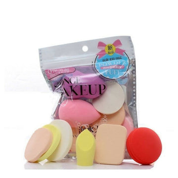 Favon Keli Pack of 6 Different Shaped Makeup Puffs and Sponges for Multiuse