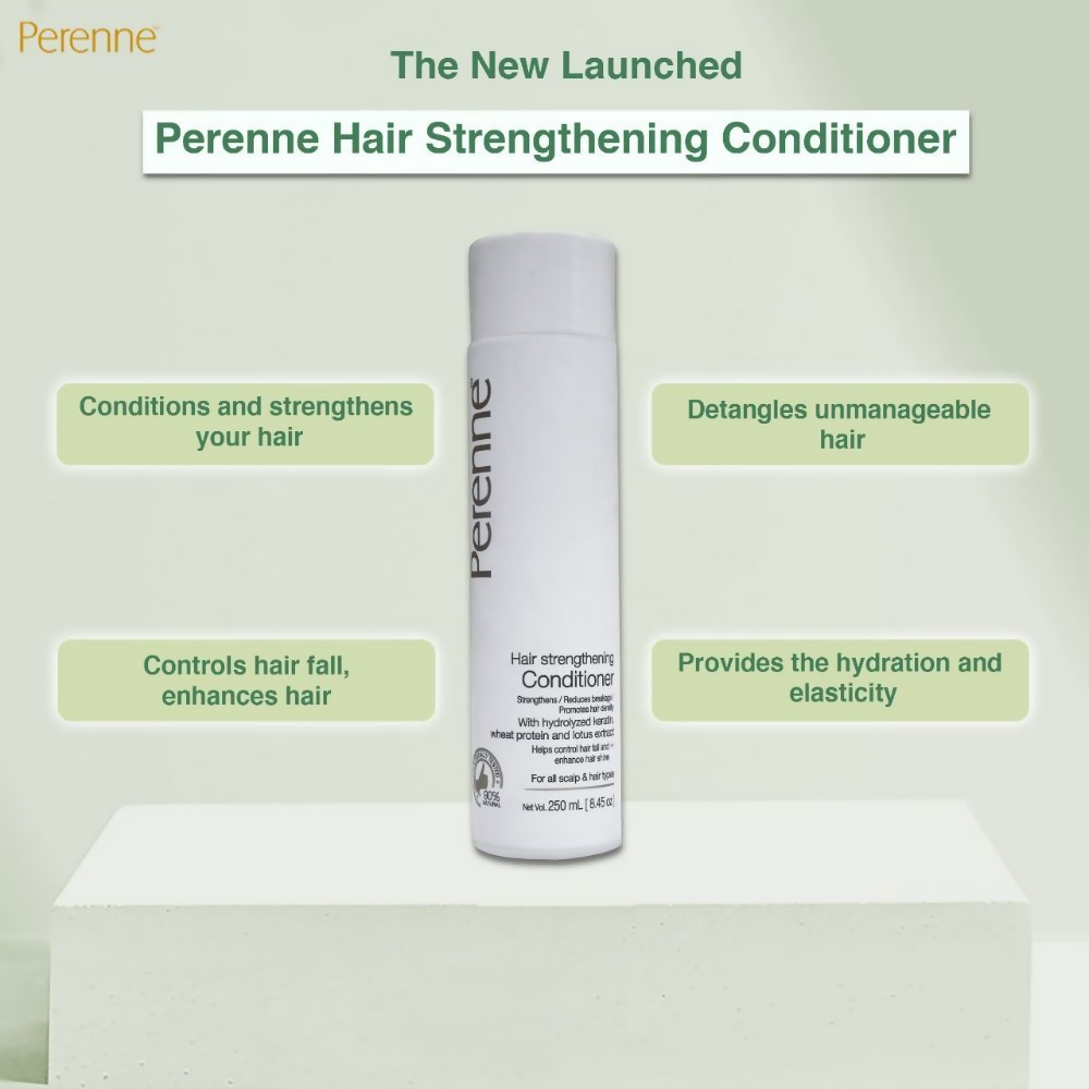 Perenne Hair Strengthening Conditioner With Hydrolyzed Keratin And Wheat Protein