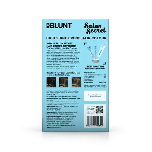 BBlunt Salon Secret High Shine Crème Hair Colour Chocolate Dark Brown
