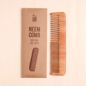 Isha Life Handmade Neem Wood Comb (Two in one)