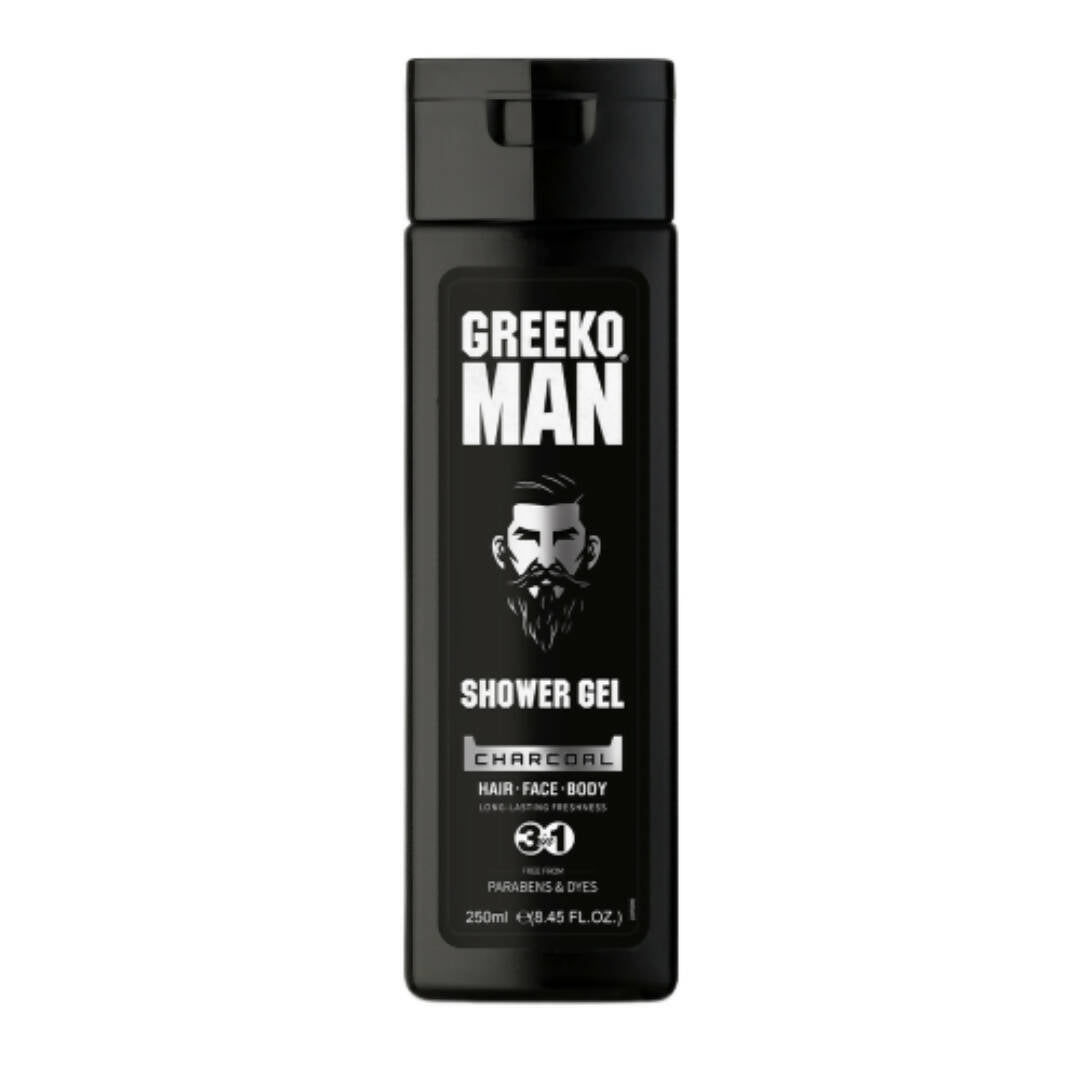 Vasu Healthcare Greeko Man 3 in 1 Charcoal Shower Gel