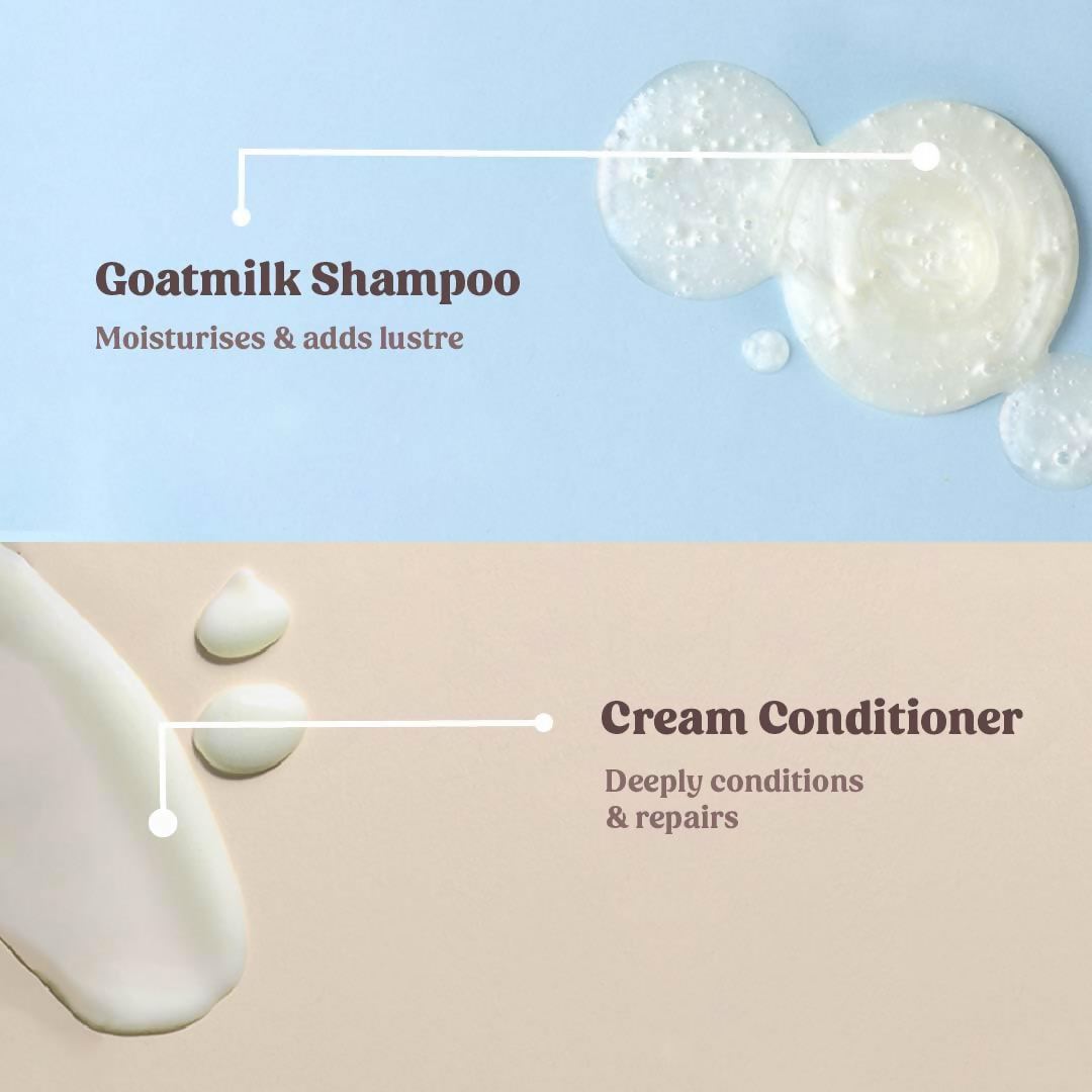 Vilvah Store Goatmilk Shampoo & Cream Conditioner Combo
