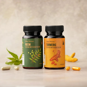 Isha Life Neem and Turmeric powder in veg Capsules - 60+60 Caps