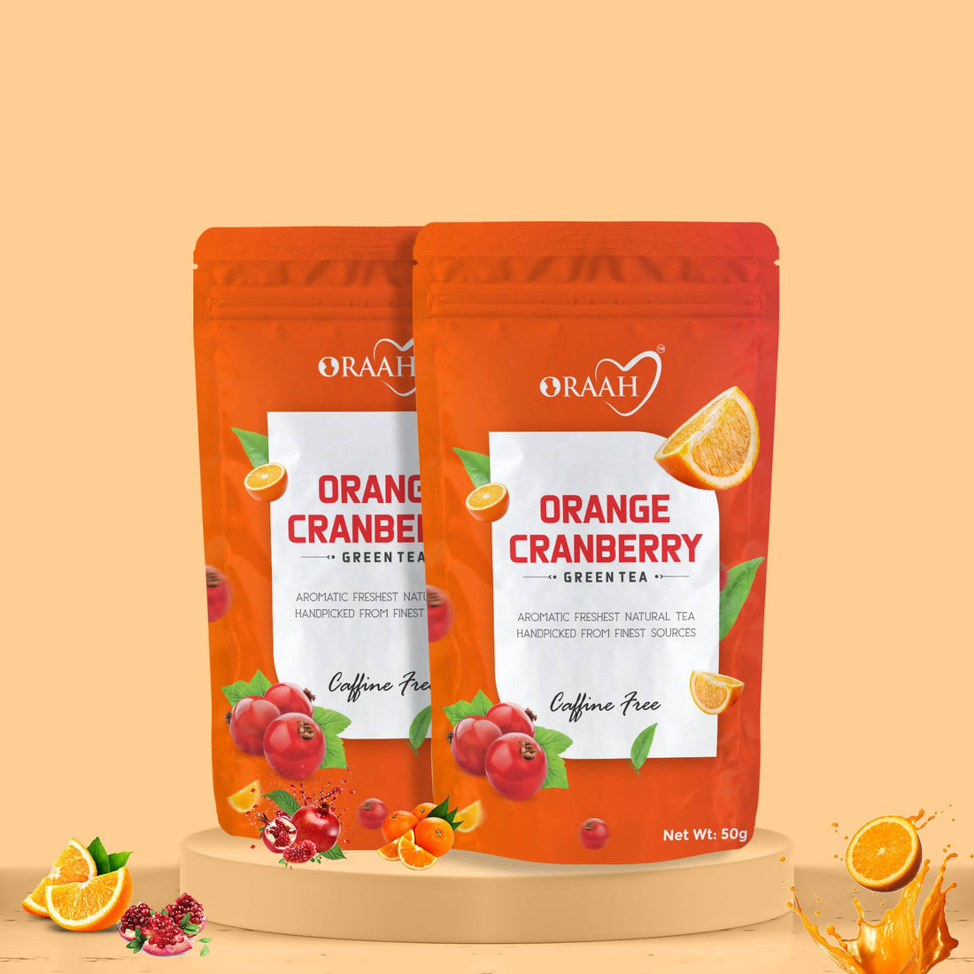 Oraah Cranberry Orange Green Tea