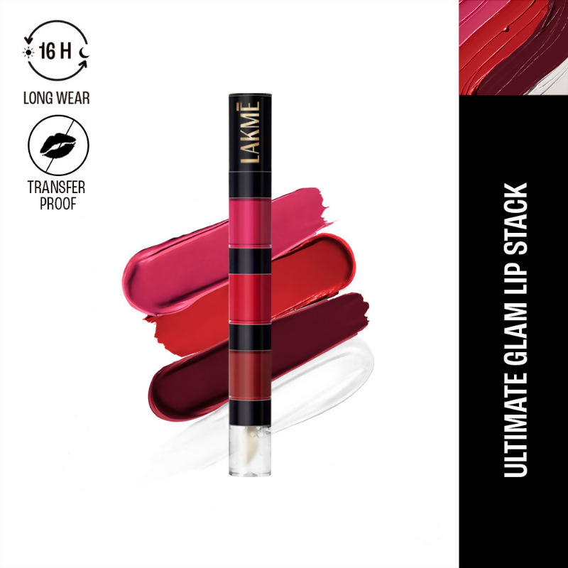 Lakme Ultimate Glam 4 In 1 Lip Stack - Party Chic